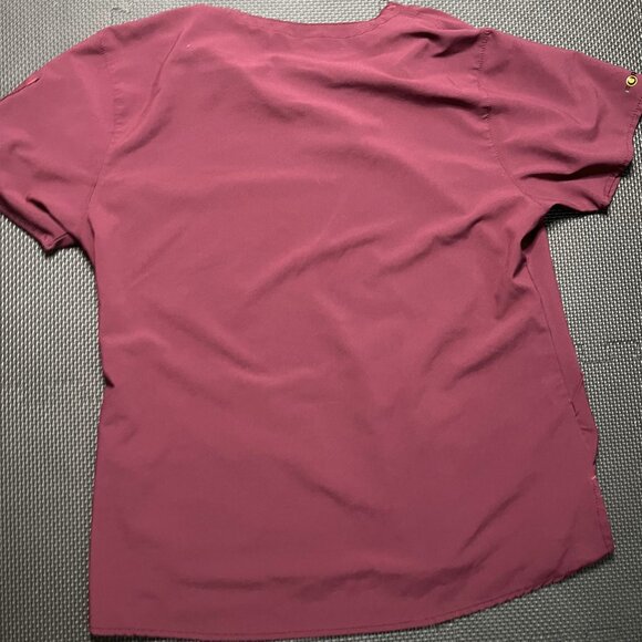 Large Top/Bottom Carhartt Womens Maroon Scrub Set - Picture 7 of 8